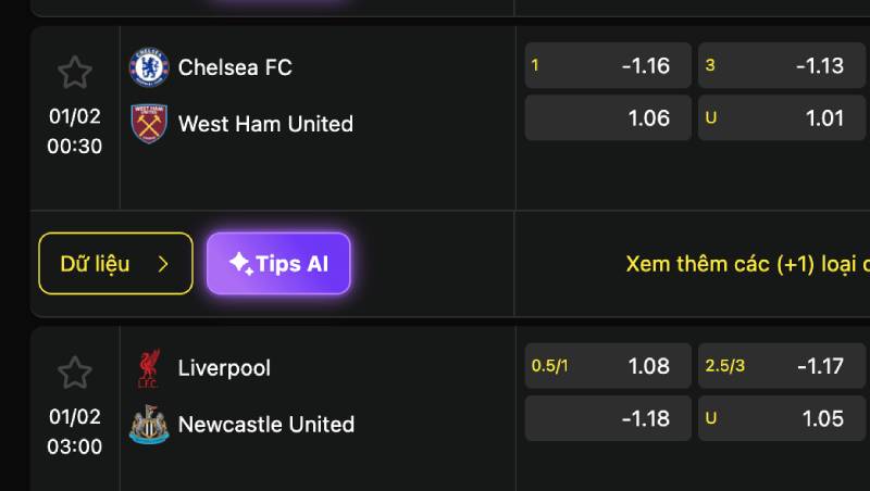 Khi Indo odds là số âm